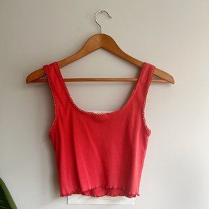 Red Ribbed Topshop Tank